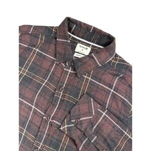 Hurley Vedder Washed Flannel Button Up Shirt Classic Fit Medium El Dorado Skater